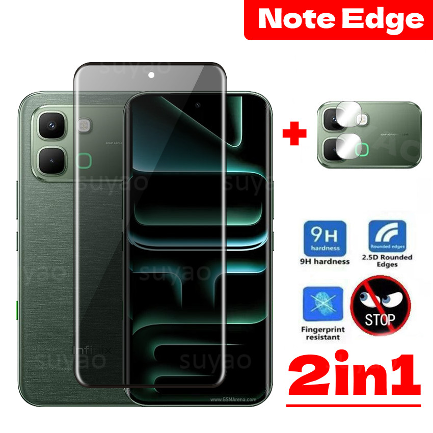 สําหรับ infinix Note Edge 5G 2026 Anti peeping โค้งส่วนตัว NoteEdge infinixNoteEdge กระจกนิรภัยป้องกันหน้าจอฟิล์ม 9H Hardnes Peek Scratch Full Anti-Spy Cover