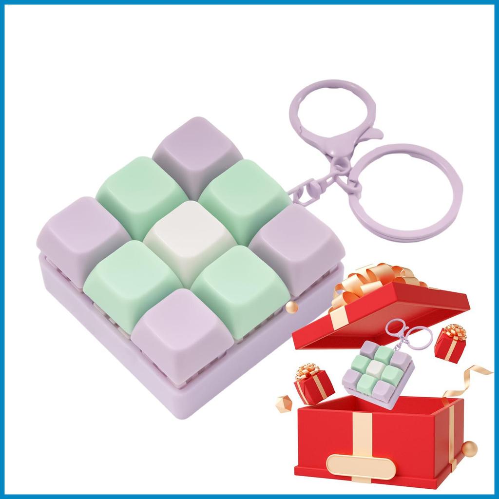 Fidget คีย์บอร์ด 9 In 1 ที่ถอดออกได้ Gadget Clicker Fidget ของเล่นสําหรับห้องเรียนโรงเรียนทํางานรถบ้