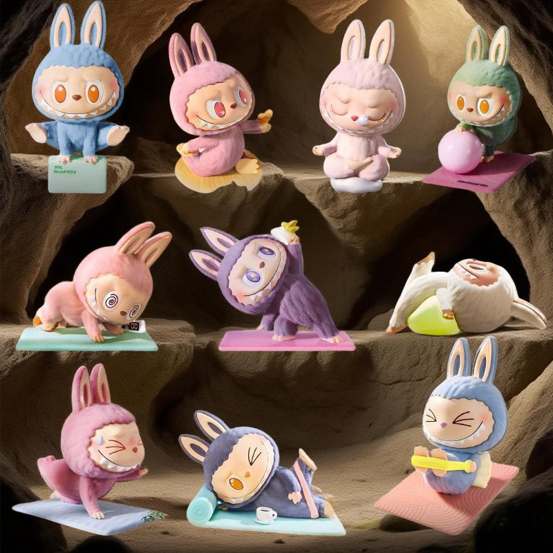 POPMART LABUBU Lazy Yoga Series ฟิกเกอร์ของเล่น Mystery Box Gift
