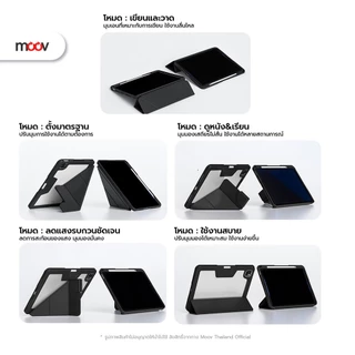 [ส่งไว] Moov CP02 เคสไอแพด Case For iPad Gen11 10 9 8 7 Air8 7 6 5 4 Pro 2025 M5 M4 Mini 6 7 เคส Y-Fold