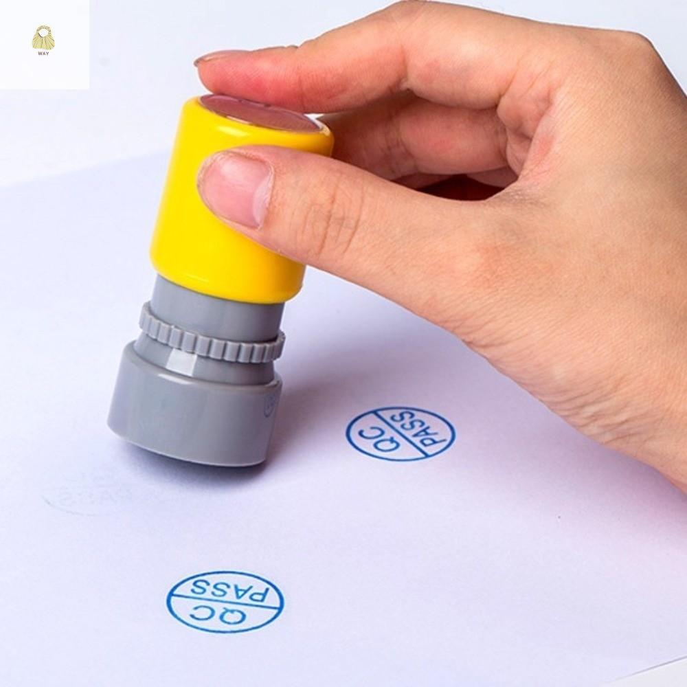 WAY QA QC Inspect Stamp, Self-Inking Quality PASS Stamp, Pocket Stitching IQC FQC Quality Inspection