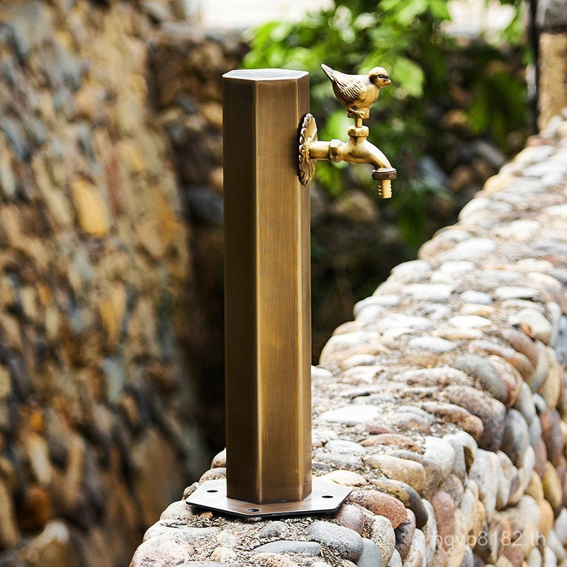 คอลัมน์แบ่งสวนน้ํา Anti-Antique ก๊อกน้ํากลางแจ้งกลางแจ้งในครัวเรือน Courtyard ท่อน้ําแช่แข็ง 4 RG72