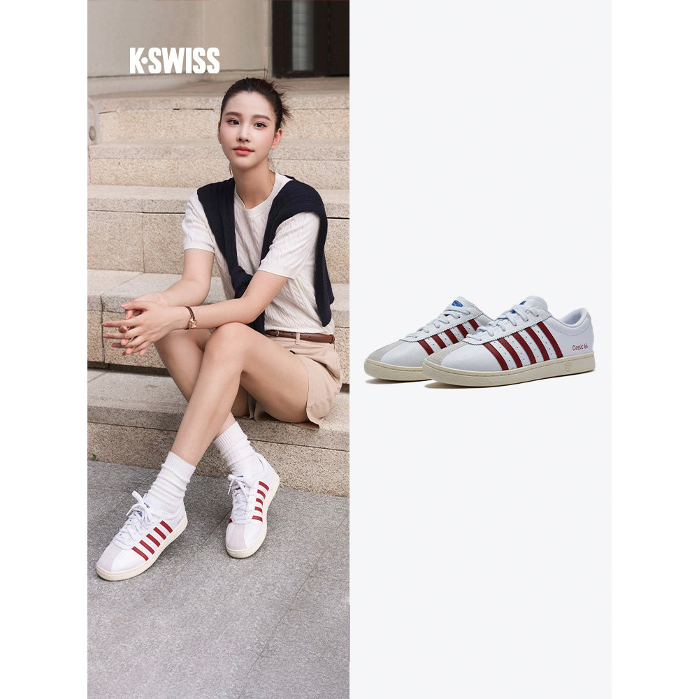 [NewClassic66] รองเท้าผ้าใบ KSWISS Gasway รองเท้าเทรนนิ่งเยอรมันของผู้หญิง White Shield รองเท้าผู้ชา