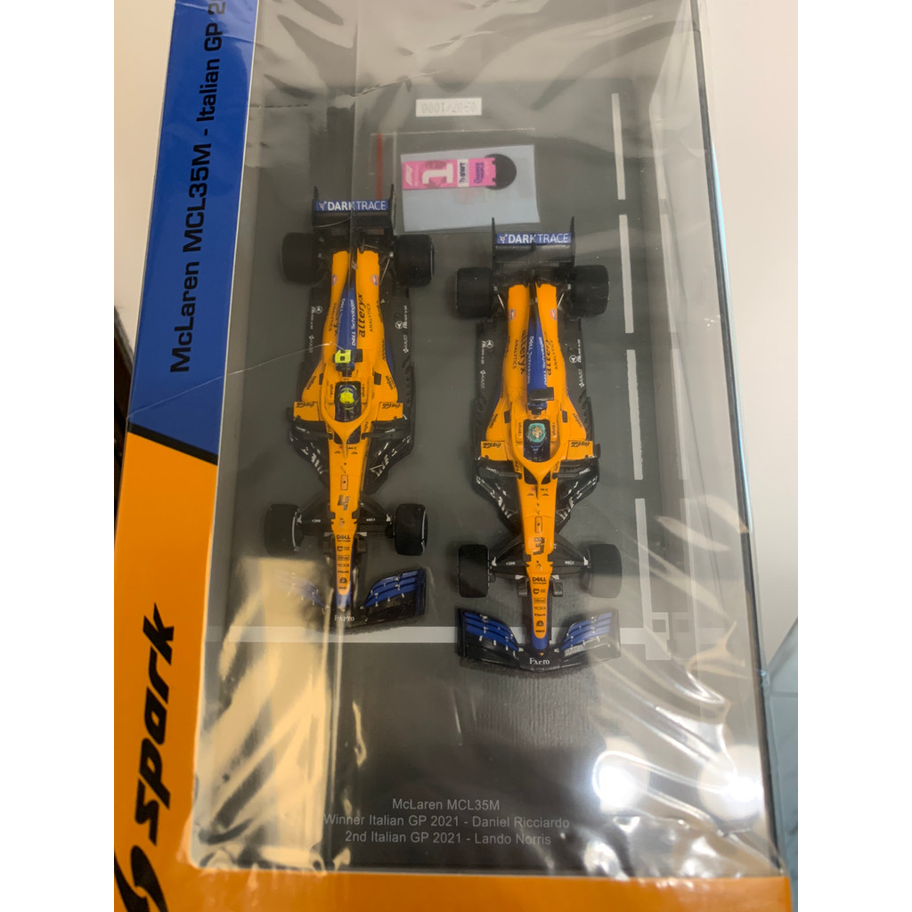 Spark 1: 43 McLaren mcl35m Italy Station Championship Car Set Norris Ricardo 2021 with p Brand Limit