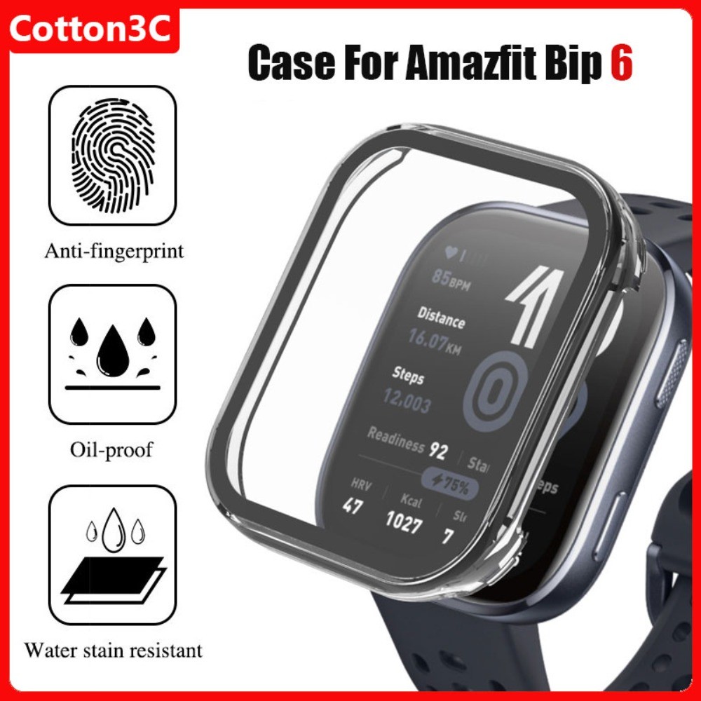 กระจกนิรภัยสําหรับ Amazfit Bip 6 นาฬิกาสําหรับ Amazfit Bip6 กรณี Anti-scratch ฟิล์มกันชนป้องกันหน้าจอ