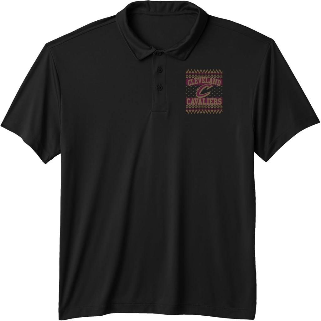 NBA Cleveland Cavaliers Ugly Christmas Sweater Style Performance Polo Shirt
