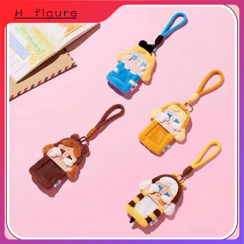 ของแท้ POPMART POPMART CRYBABY Tears Factory Series Plush Card Holder Mystery Box อินเทรนด์ร้องไห้ Baby Merchandise จี้ของขวัญ