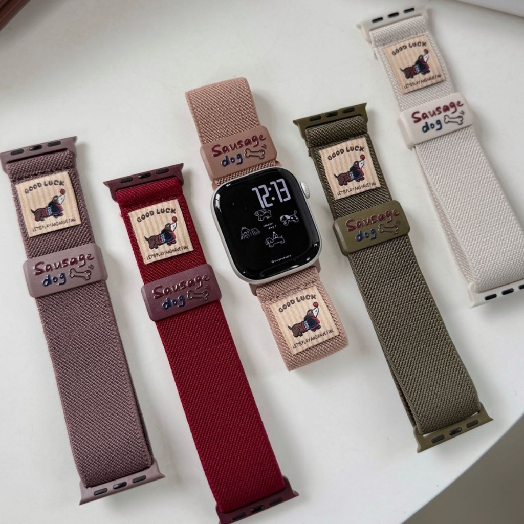 ไส้กรอก Dachshund Plain Weave Magnetic Strap เหมาะสําหรับ Apple iwatch11 Generation 10/987UltraSE