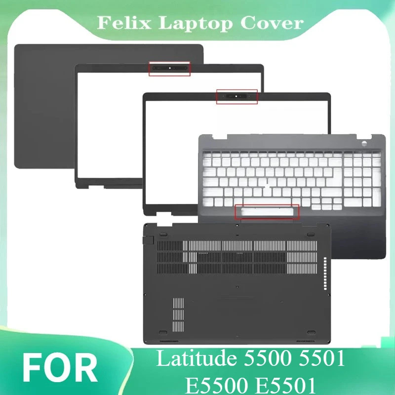 สําหรับ Latitude 5500 5501 E5500 E5501 แล็ปท็อปใหม่ปกหลัง LCD ด้านหน้า Bezel Palmrest ฝาครอบด้านล่าง