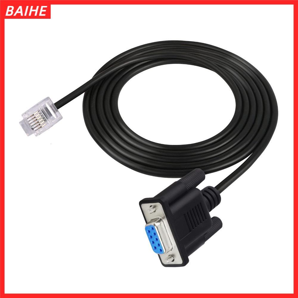 BAIHE RS232 DB9Pin หญิง RJ11 RJ12, Plug and Play หญิง 6P6C LAN, ป้องกันการรบกวน RS232 ถึง RJ11 RJ12 