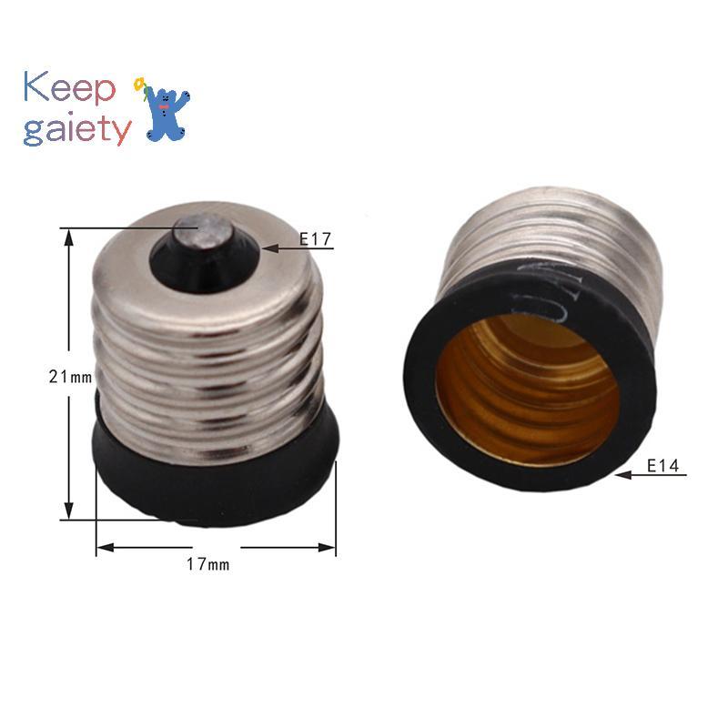 [Kpt-t] E17 To European E14 Candelabra Base Soet LED Light Bulb Lamp Adapter Holder [ใหม่]
