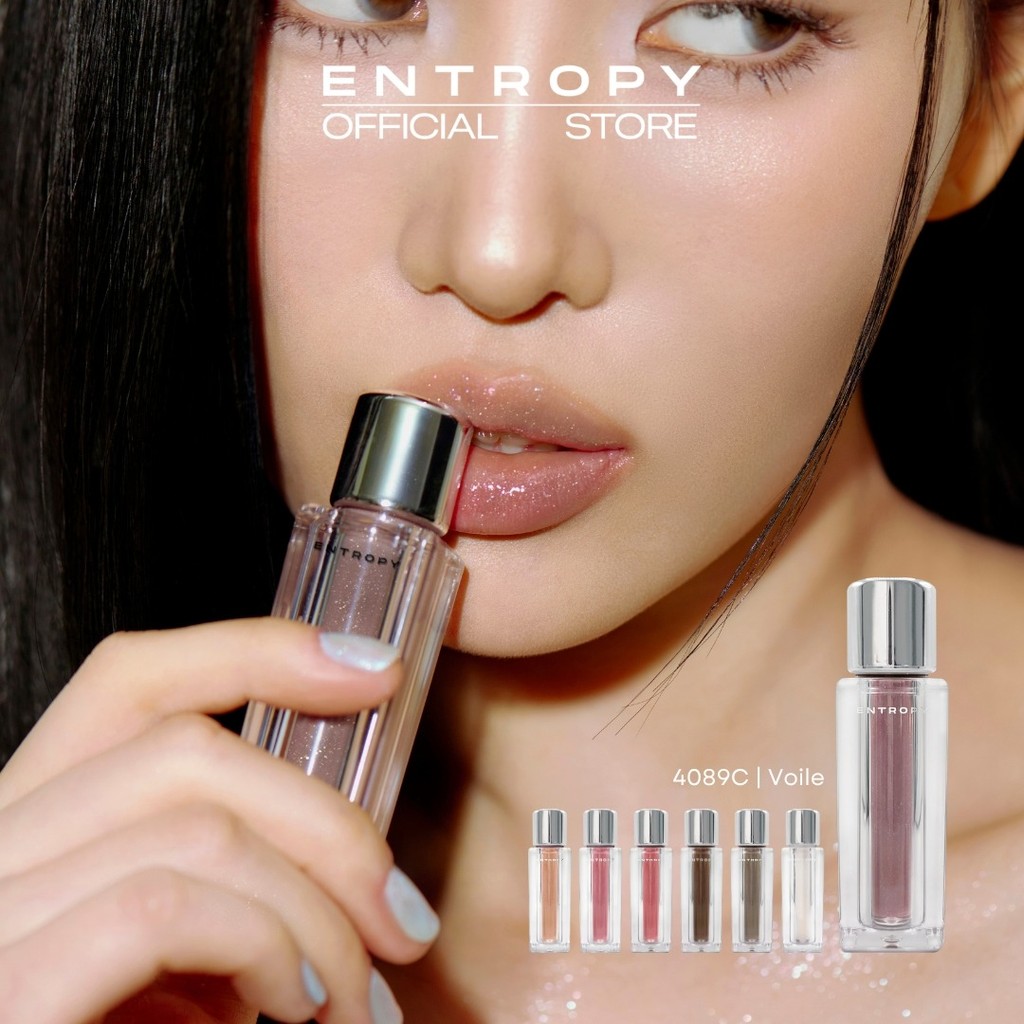 ENTROPY Tulle Gloss + Body Cap & Chain ลิปกลอสชิมเมอร์เนื้อเบา พร้อมเคสพวงกุญแจ