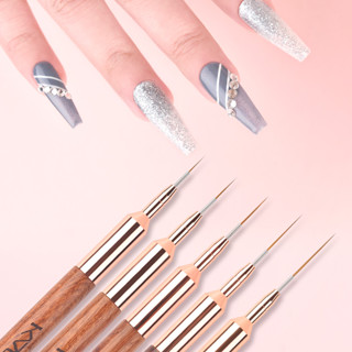 KADS รอบไม้ Handle Nail Liner แปรงสีน้ําตาล DIY จิตรกรรมแปรง…