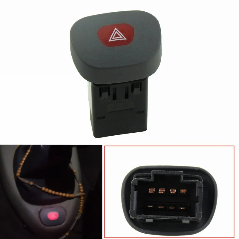 สวิตช์อันตรายฉุกเฉิน 8 พินใหม่ 7700421820 สําหรับ Renault Clio II,Megane I Classic