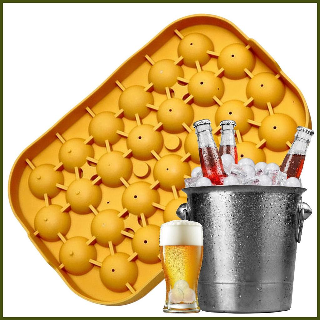 ถาดน้ําแข็ง Easy Release Reusable 26-Grid ตู้แช่แข็งทรงกลม Mould Ice Sphere Ball Maker แม่พิมพ์สําหร