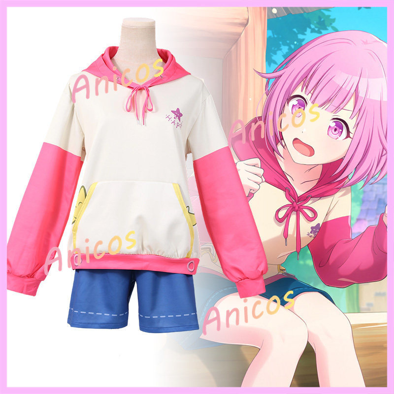โครงการ Sekai สีสันเวทีคอสเพลย์เครื่องแต่งกาย Hoshino Shizuku Hoodie เกมสวมใส่ทุกวันในสต็อก