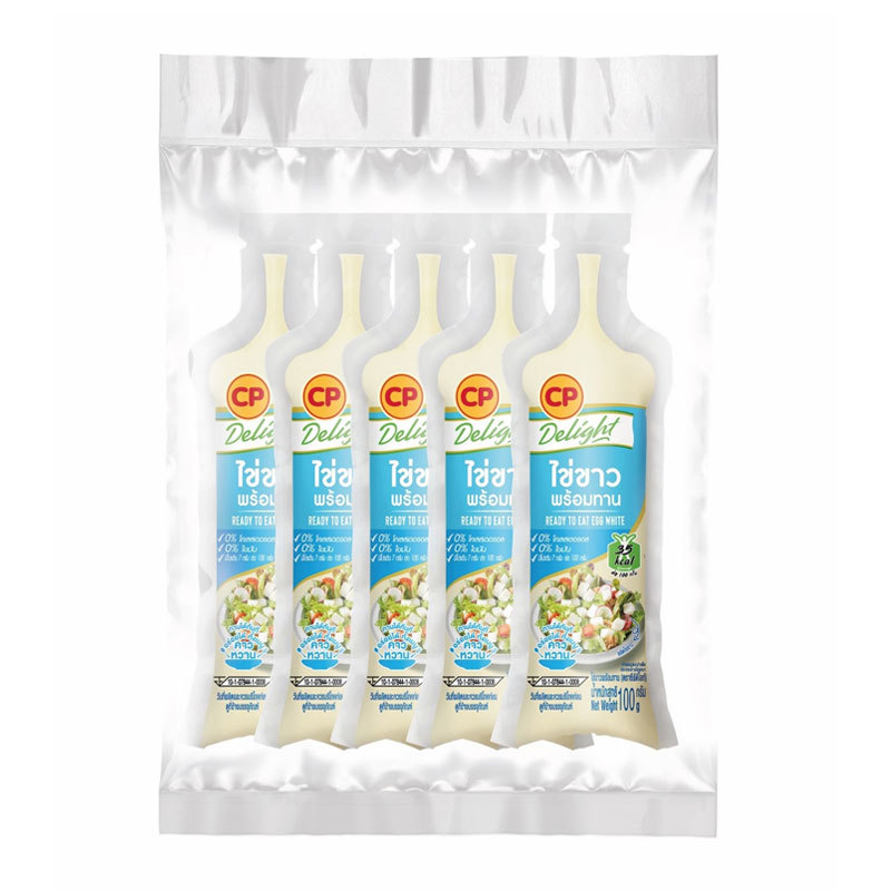 ซีพี ไข่ขาวพร้อมทาน 100 ก. x 5 (CP Delight Rte White Egg 100 g x 5)