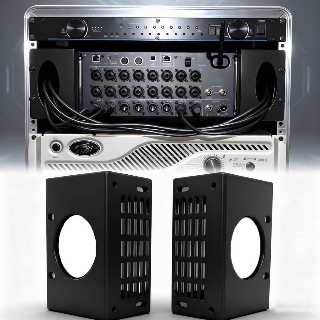 2 แพ็ค Rack Ears สําหรับ Behringer XR18 Midas MR1​​8 XR16 SD16 MR16, ชุดติดตั้งฟลัชพร้อมกระจังหน้าสี