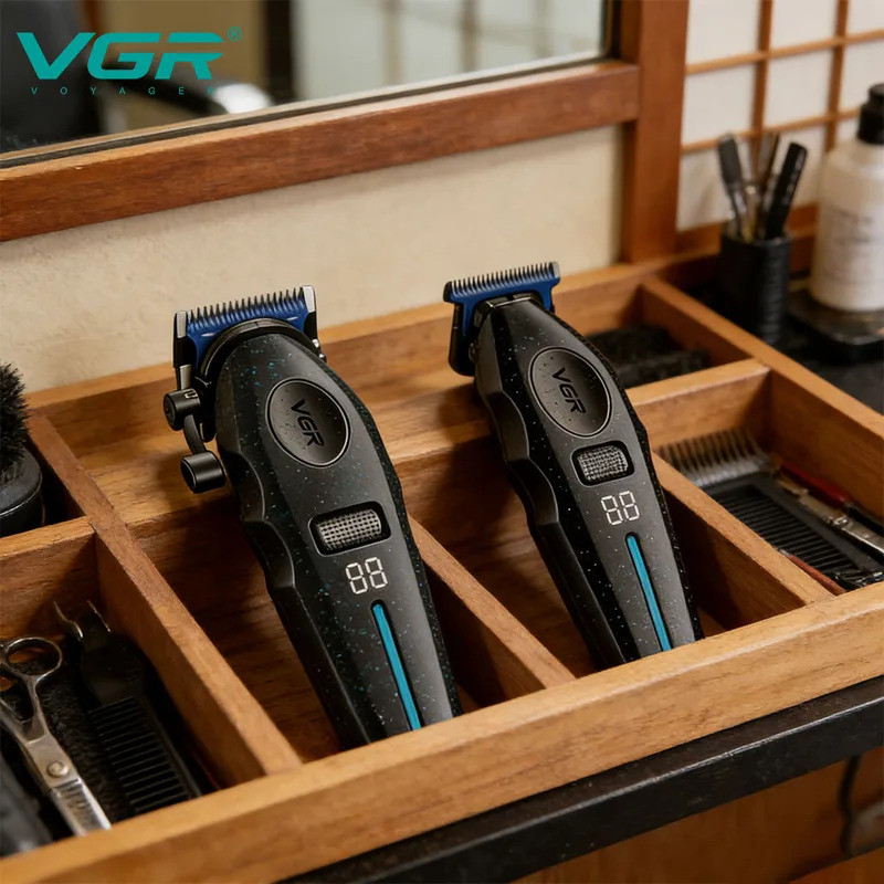 VGR Hair Trimmer 9000 RPM ตัดผมไฟฟ้า Clippers Professional Trimmer ชาร์จฐาน Trimmer สําหรับชาย V-887