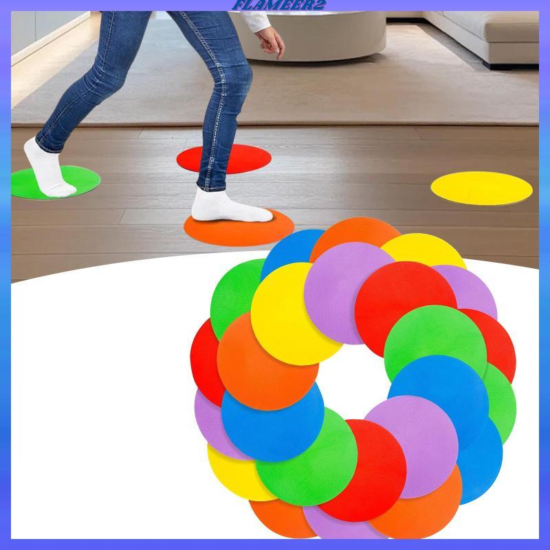 [Flameer2] Non Slip Agility Dot Markers TPE Ball Marker Circles สําหรับฟิตเนสกีฬาออกกําลังกายสนามเด็