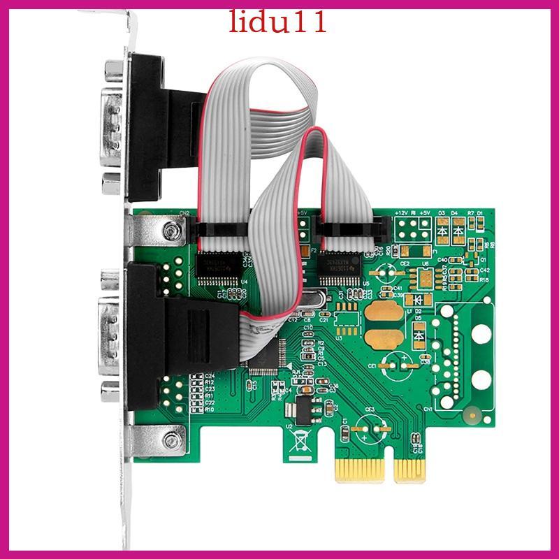 LID PCI-E ถึง Dual Serial Combo Card RS232 PCI สําหรับ Express PCIe อะแดปเตอร์การ์ด 2 5Gb s ช่อง 100