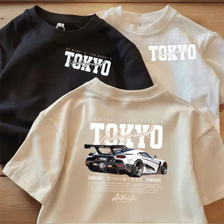 🔥พร้อมส่ง&COD🔥RINA STUDIO🔥 ชุดครอบครัว เสื้อยืดคอกลมแขนสั้น ผ้าฝ้าย พิมพ์ลายรถแข่ง สไตล์แฟชั่น A321#9