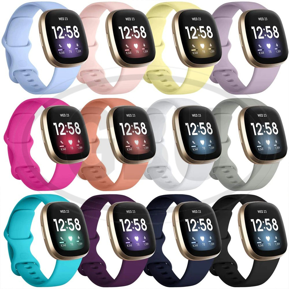 Fitbit Versa 4 / Sense 2 / Versa 3 / Sense Smartwatch Soft Silicone Strap / Watch Strap - ขนาดเล็ก (