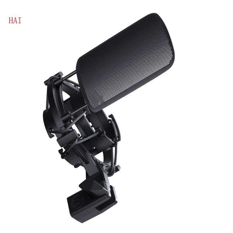 HAI Studio Grade Shock Mount สําหรับ AT2020 AT2035 AT2050 ไมโครโฟนการก่อตัวสองชั้นแยกและเข้าถึงอย่าง