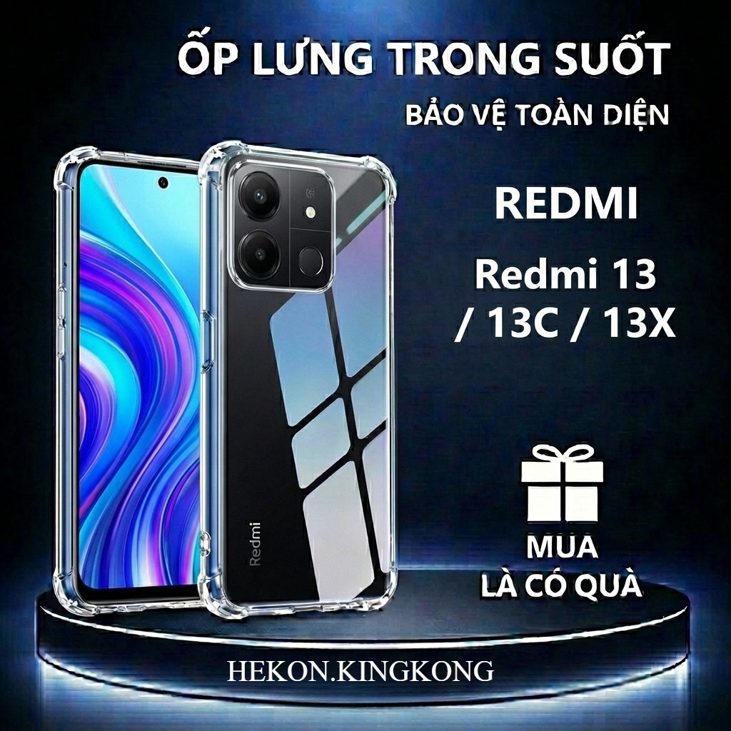 เคสกันกระแทก Redmi 13 / 13C/ 13X โปร่งใส ซิลิโคน กันกล้อง-VhCase.Store