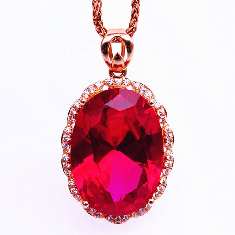 จี้สร้อยคอม่วงพร้อมกุหลาบทรายแดงหรูหรา สำหรับสตรี RCA