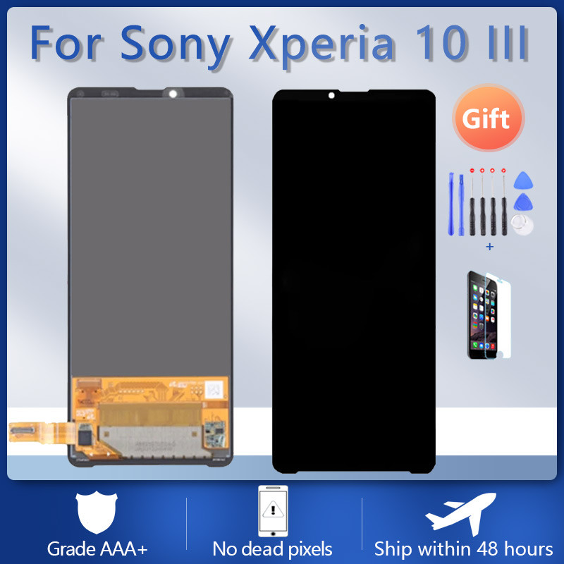 6.0 สําหรับ Sony Xperia 10 III LCD SO-52B, SOG04, XQ-BT52, A102SO จอแสดงผล LCD Screen Digitizer Asse