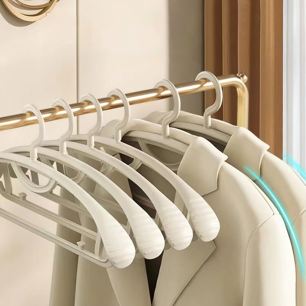 10 ชิ้นผู้ใหญ่ไหล่กว้างหนาไม้แขวนเสื้อกันลื่นในครัวเรือนกางเกง Rack-VA888