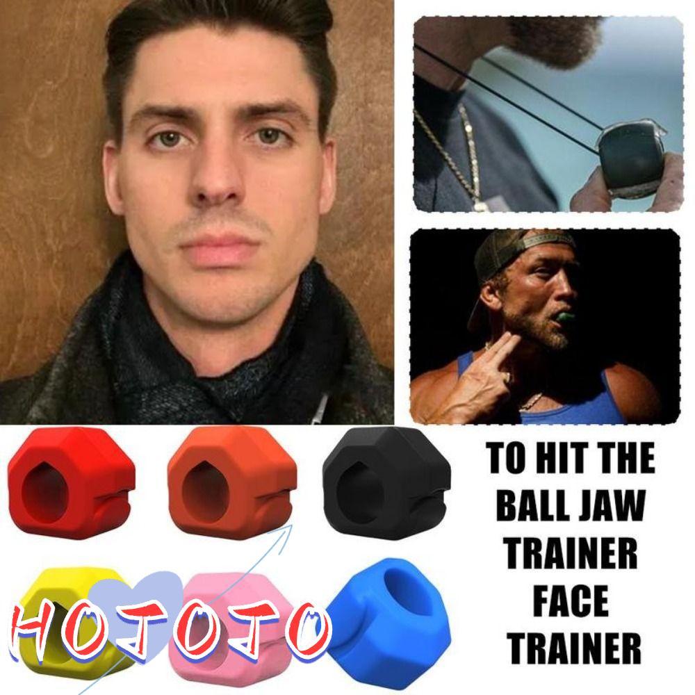 HOTOTO Jaw Trainer, Anti-stress ซิลิโคน Jawline Exerciser, Gum เม็ด Exerciser Shaper BPA ฟรีลูกนวด M