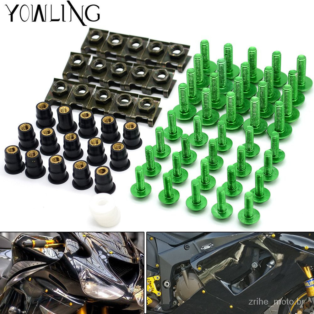 สกรูแฟริ่งรถจักรยานยนต์ bolt windscreen สกรูสําหรับ KAWASAKI zx6r zx636 zx10r z1000 z750r z1000sx นิ