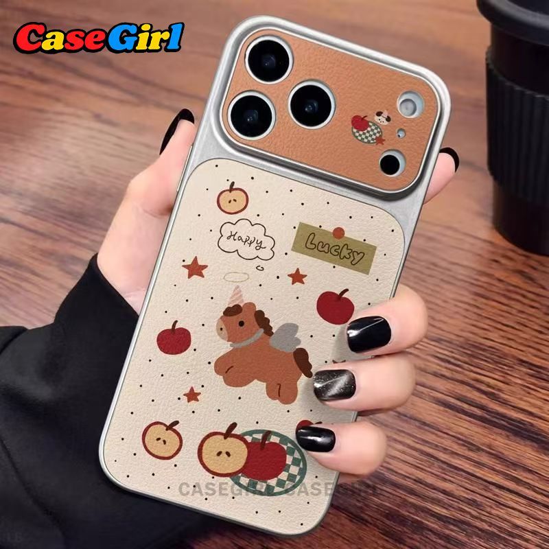 เคสไอโฟน IPhone 13 11 12 15 16 17 14 Pro Max 16 14 15 Plus 11 16 13 15 12 Pro ลายม้าปีกแอปเปิ้ลน่ารัก