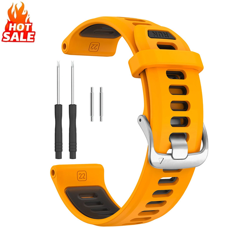 22mm สายซิลิโคน ทูโทน สปอร์ต สําหรับ Huawei GT6/5/4 46 มม. Garmin forerunner 265/965/970 Redmi Watch 5 Active/5 Lite สายรัดชาย