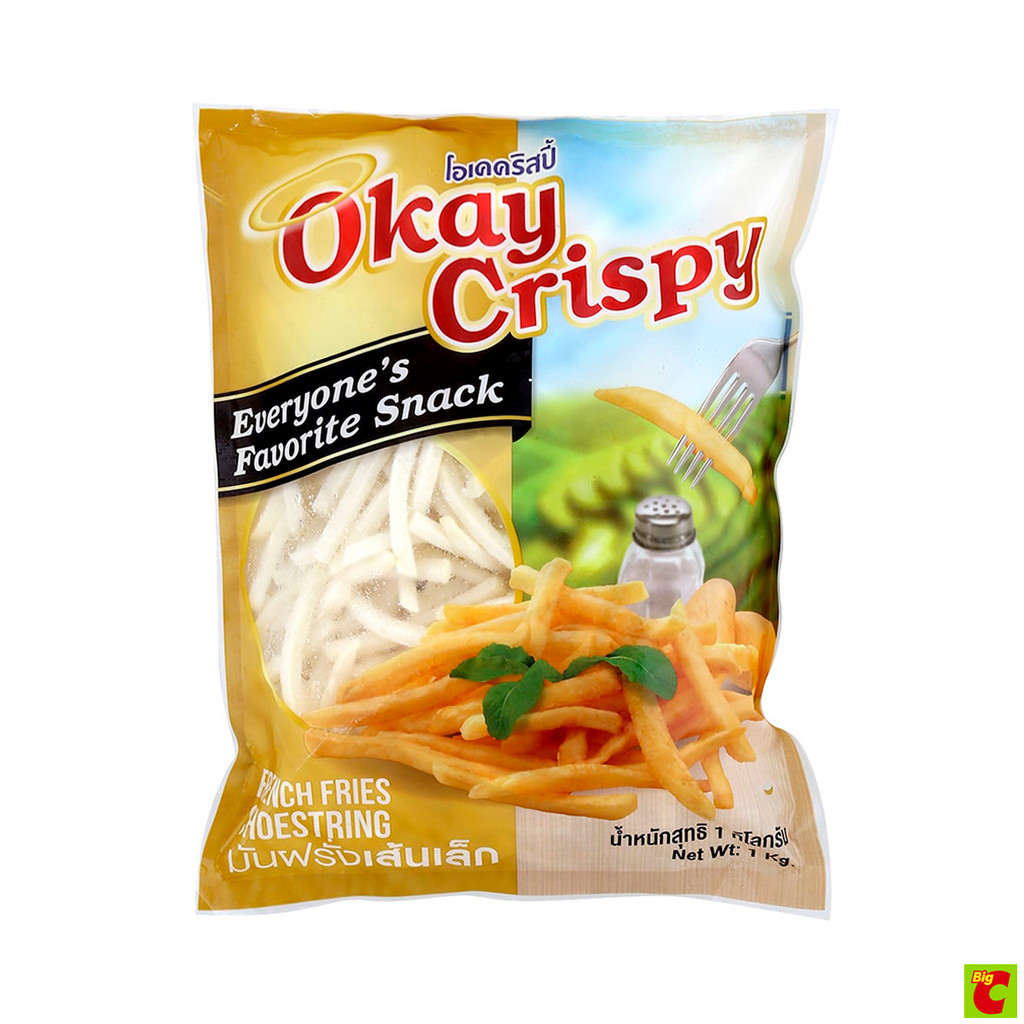 โอเคคริสปี้มันฝรั่งเส้นเล็กแช่แข็งขนาด1กก.