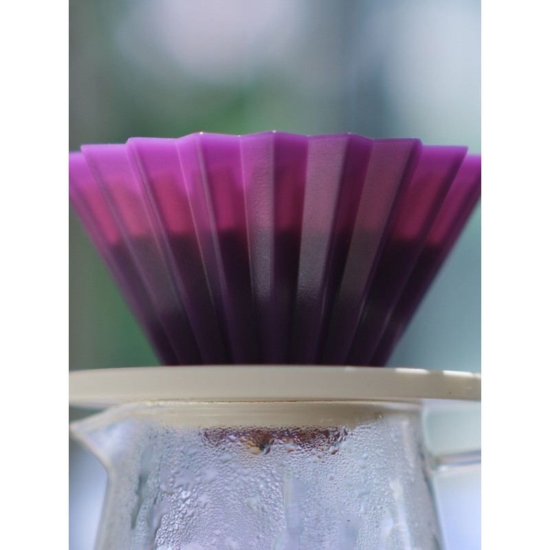 2026 ใหม่สไตล์กาแฟเครื่องใช้ในประเทศ ORIGAMI กาแฟมือเจาะพลาสติก ORIGAMI ถ้วยกรองพื้นผิว Frosted Trea
