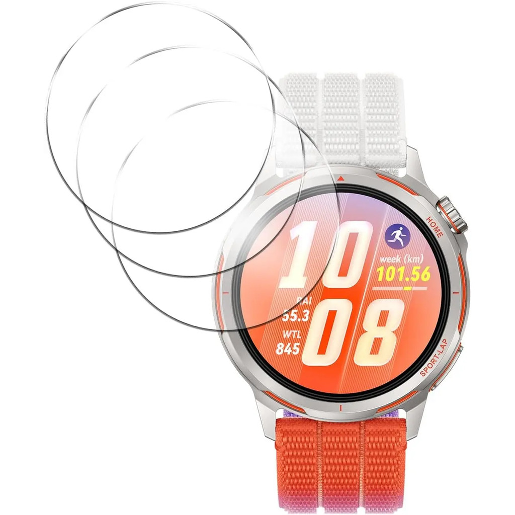 3PCS กระจกนิรภัยป้องกันหน้าจอฟิล์มสําหรับ Huawei Watch GT Runner 2 Smartwatch 9H 2.5D Anti-scratch clear ป้องกัน