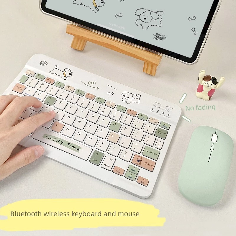 คีย์บอร์ดบลูทูธไร้สาย พร้อมเมาส์ สำหรับ Apple Huawei Honor Xiaomi Redmi Lenovo Oppo iPad11 Kpad8/9 Matepadair12 Pad6/7s thumbnail 3