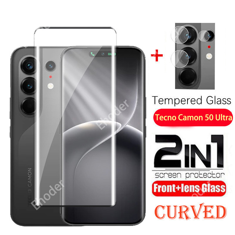 9H โค้งขอบกระจกนิรภัยสําหรับ Tecno Camon 50 Pro Ultra 4G 5G 2026 ป้องกันหน้าจอสําหรับ Camon50Ultra C