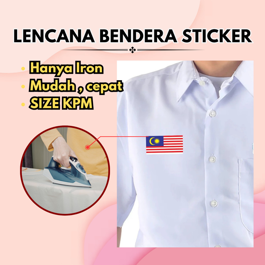สติ๊กเกอร์ BENDERA BAJU SELANG LENCANA SIZE KPM