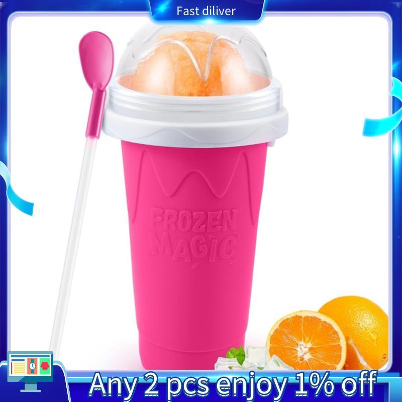 Pink Slushy Squeeze Cup Maker – Freeze Your Milk หรือ Juice Into Smoothies ทันที