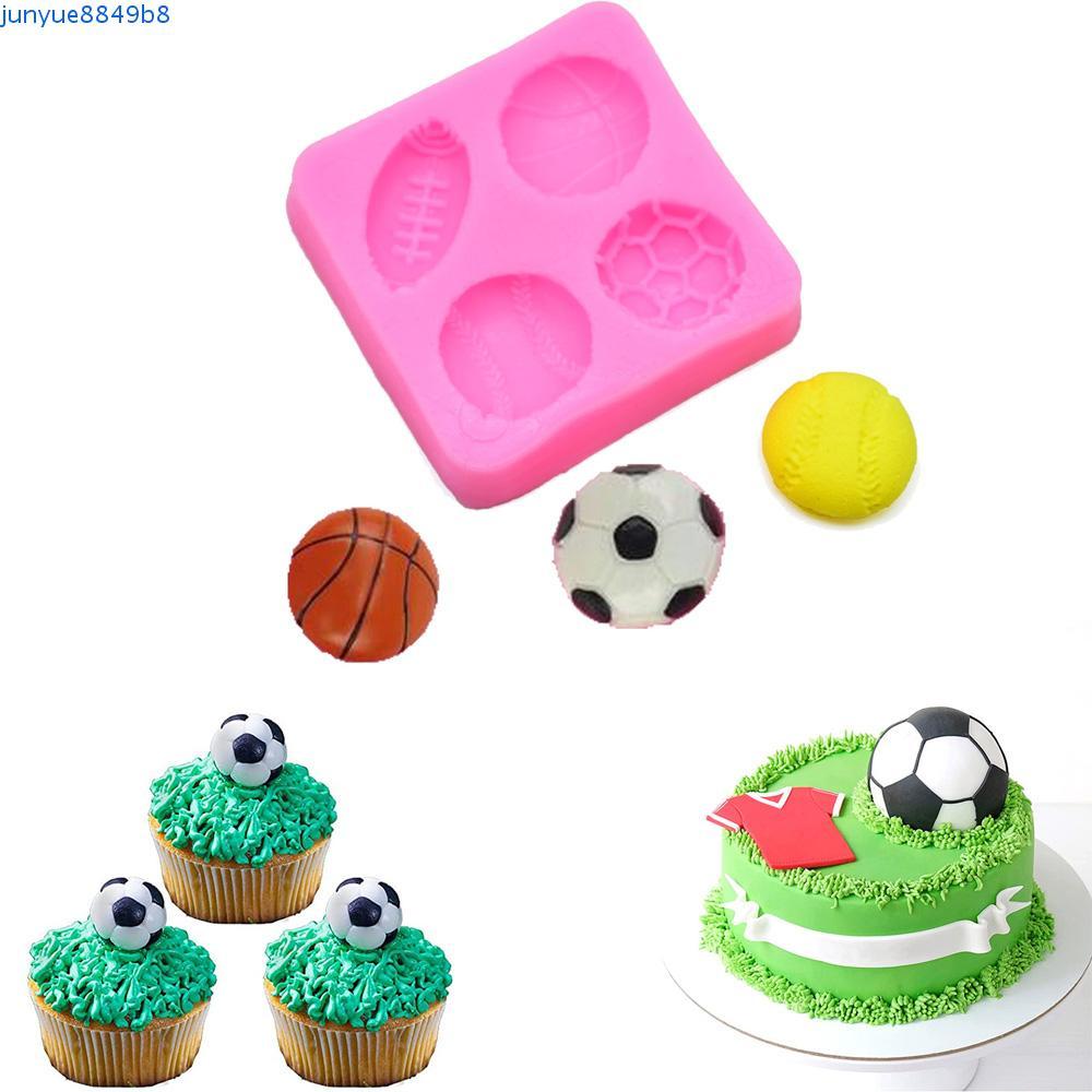 RADIX Fondant แม่พิมพ์หัตถกรรม DIY เบสบอลบาสเกตบอลรักบี้ Bakeware Fondant ช็อคโกแลตทํา