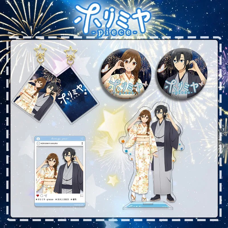 Standee Horimiya รุ่น Hori Kyoko Miyamura Izumi ตกแต่งพวงกุญแจอะนิเมะLapel Badge Micaอะคริลิคสะสมของ