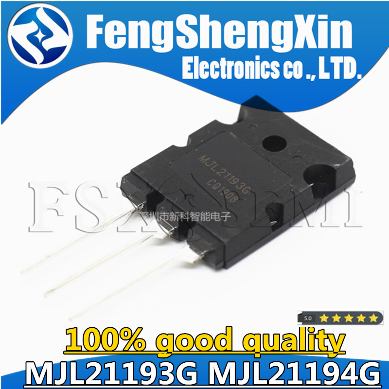 5 คู่ ( 5 ชิ้น MJL21193 + 5 ชิ้น MJL21194 ) TO-3PL MJL21193G MJL21194G TO-3P ทรานซิสเตอร์พลังงาน