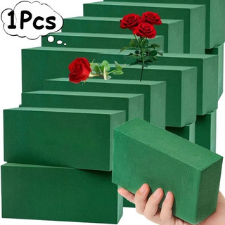 Green Floral Foam Block DIY Flower Arrangement Sponge Dry Wet Absorbent Bricks Garden Decoration