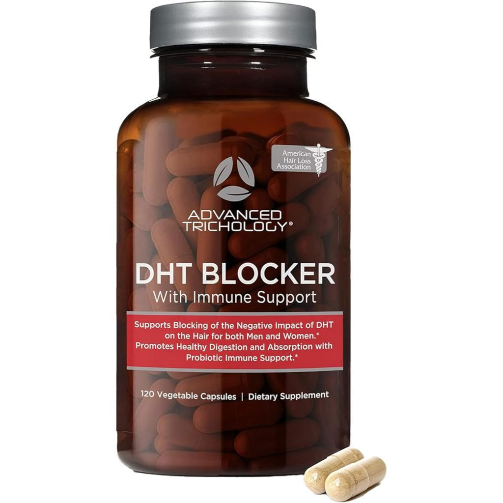 Advanced Trichology DHT Blocker - อาหารเสริมการเจริญเติบโตของเส้นผมเพื่อการทําให้ผอมบางทางพันธุกรรมส