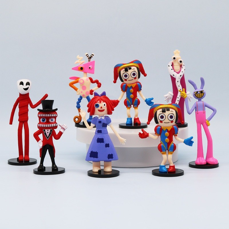 8PCS The Amazing Digital Circus รูปของเล่น,Pomni Caine ตัวเลขการกระทํา,Easter เครื่องประดับตกแต่งของขวัญ ราคา ถูกที่สุด ดีลบีเคเค แกลเลอรีภาพที่ 2