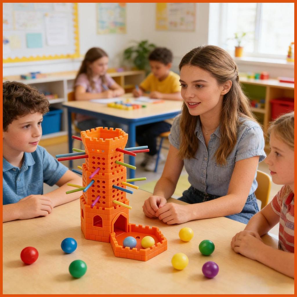 Stick Pull Game Stick Ball Drop Tower ของเล่นเด็กเด็กเกมการศึกษาสําหรับการคิดเชิงกลยุทธ์ Fine Motor 